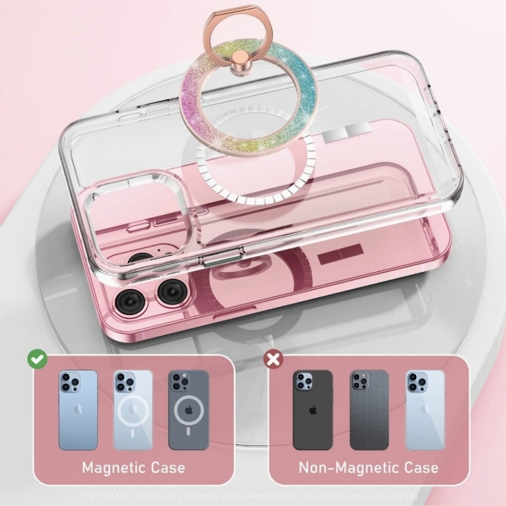 MagSafe Phone grip Holder Kickstand Phone Grip Finger Ring Grip Colorful Glitter - Picture 7 of 7